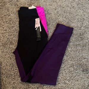 Victoria's Secret Black, Pink, and Purple Leggings